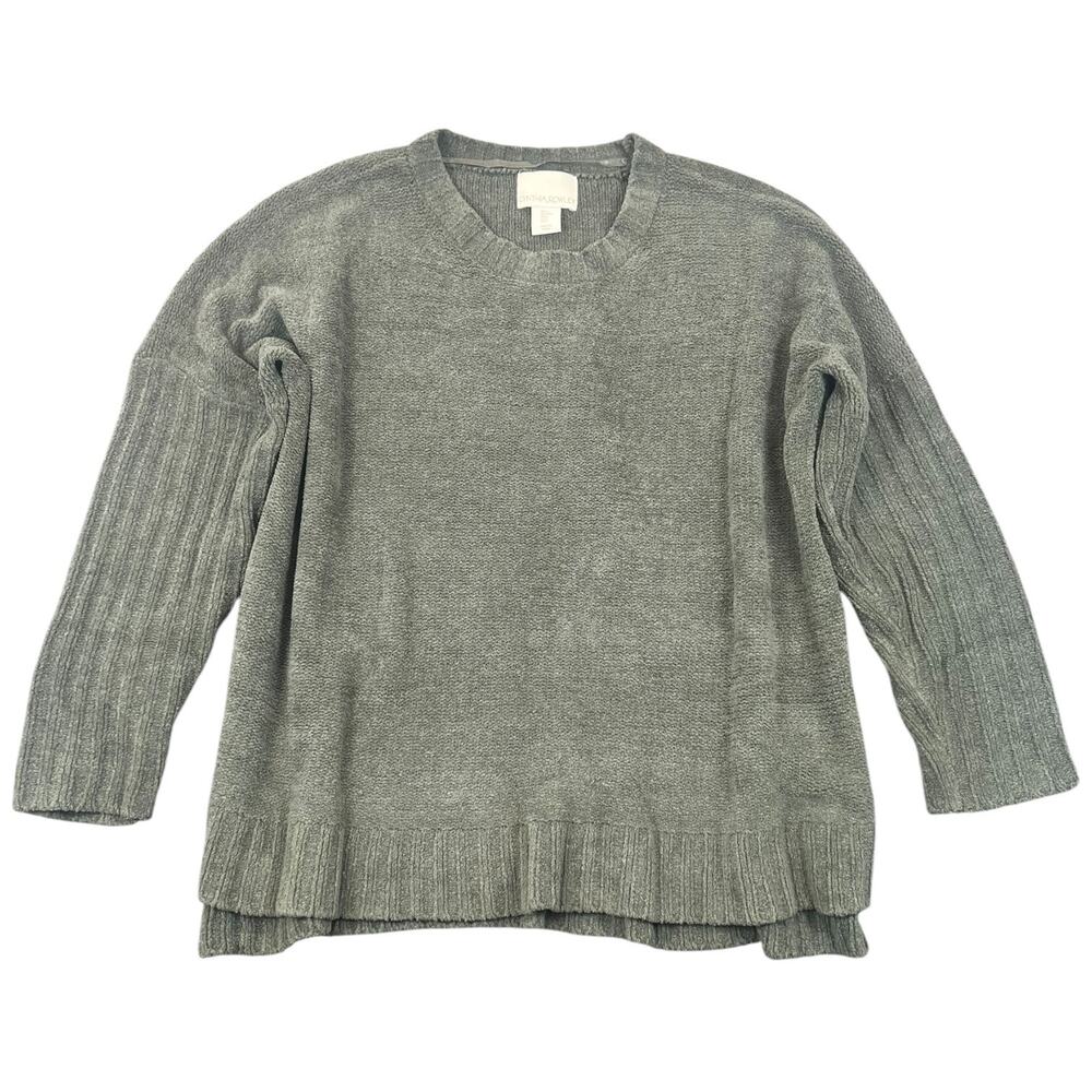 Cynthia Rowley Olive Green Chenille Relaxed Crewneck Sweater Women’s L